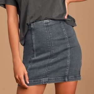 Free People Modern Femme Denim Skirt